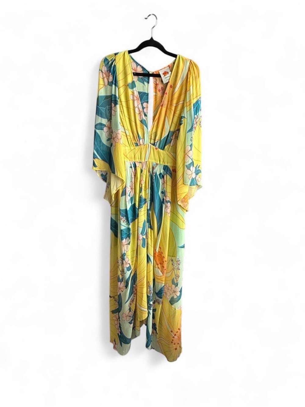 Farm Rio Pietra Yellow Floral Flowy Maxi Dress Size Medium Size M - Picture 3 of 10